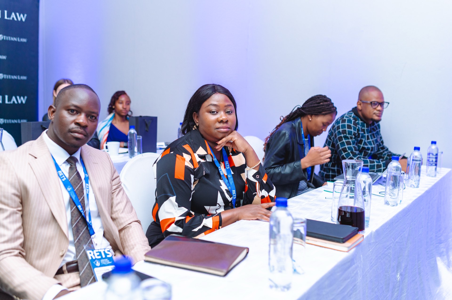 Delegates in conversation